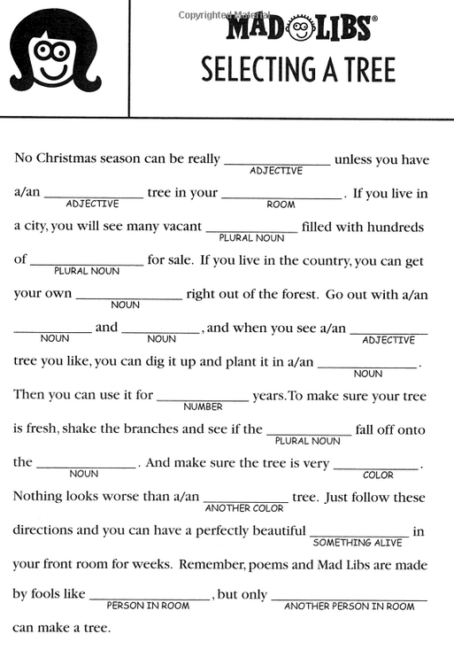 Christmas Fun Mad Libs Great Use For A Center Game Mad Libs Kids