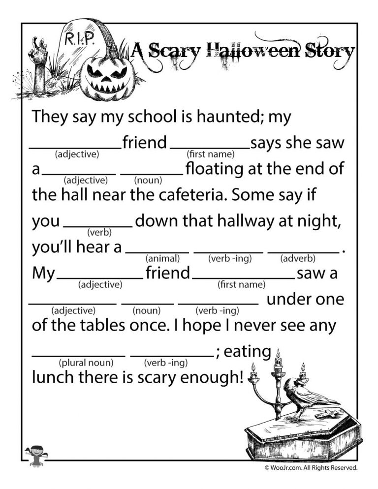 Halloween Mad Libs Woo Jr Kids Activities Halloween Mad Libs