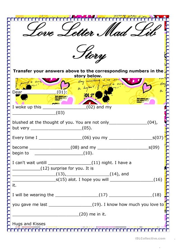 MAD LIB Worksheet Free ESL Printable Worksheets Made By Teachers