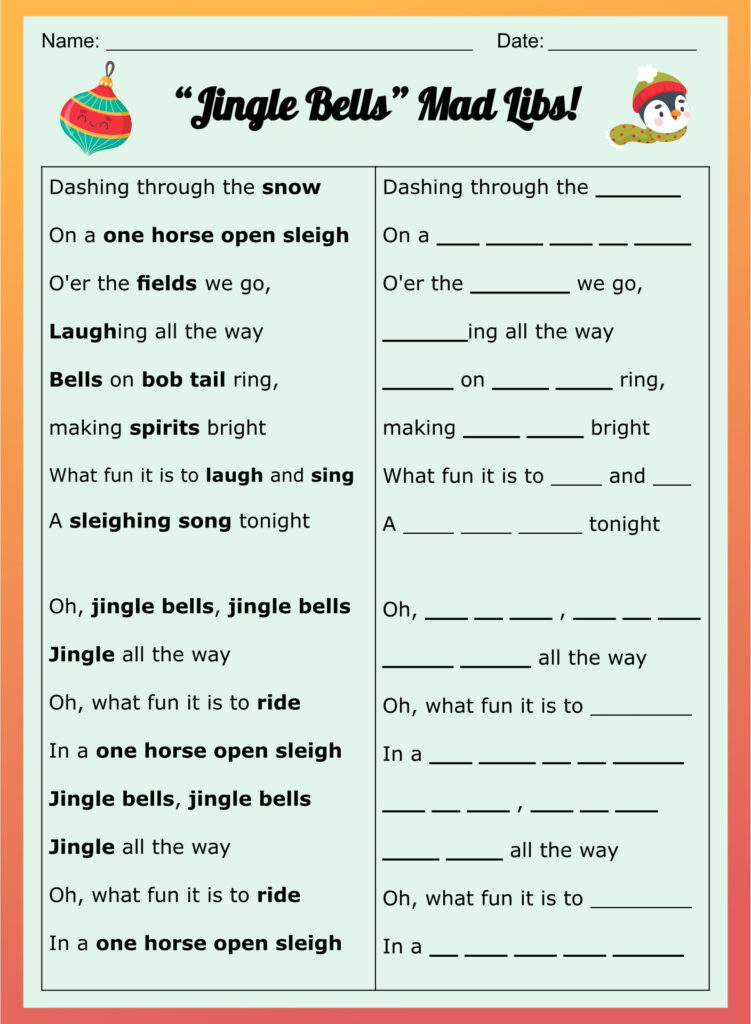 7 Best Mad Libs Printable Christmas Cookies Printablee