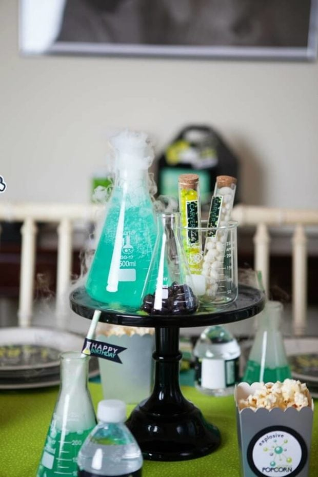 A Boy s Laboratory Science Birthday Party Spaceships And Laser Beams
