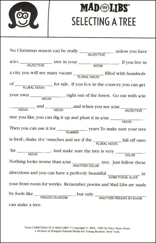 Christmas Fun Mad Libs Penguin Books 9780843112382