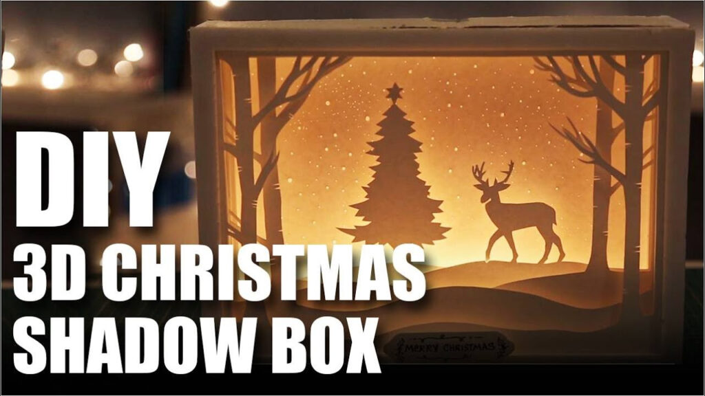 How To Make A DIY 3D Christmas Shadow Box Card YouTube