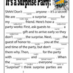 It s A Surprise Party Mad Lib Woo Jr Kids Activities