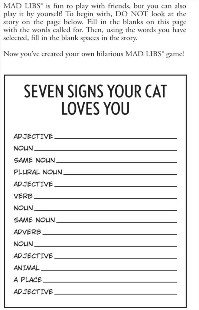 Meow Libs By Mad Libs 9780843182927 PenguinRandomHouse Books 