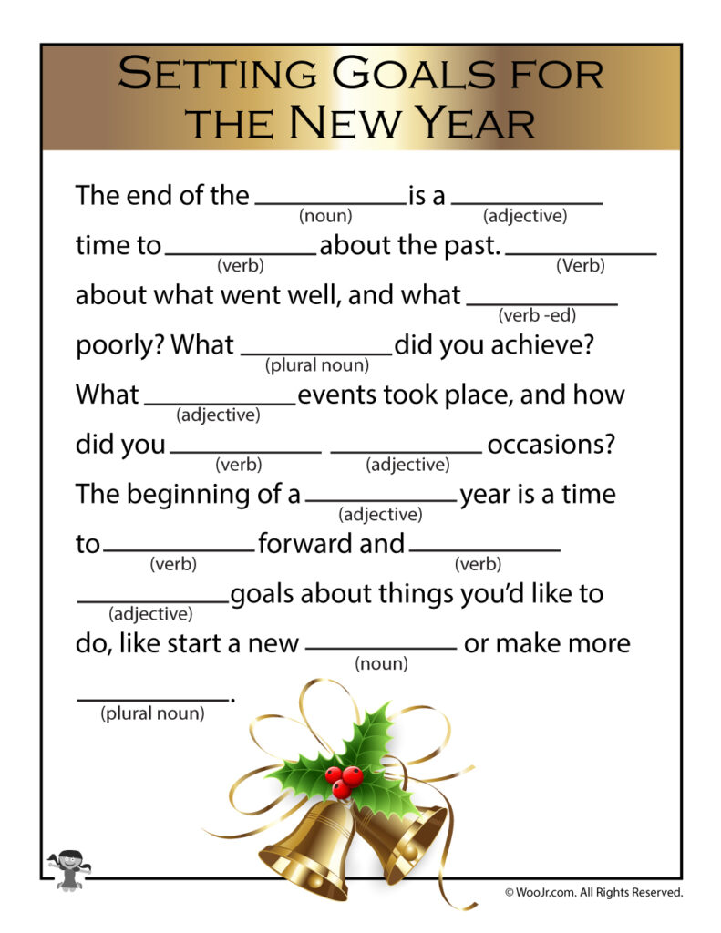 New Years Ad Libs Printable Games Woo Jr Kids Activities Children 