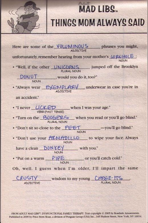 This Sub Is Just Mad Libs For Adults Ihadastroke
