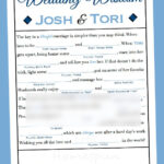 Wedding Guest Book Mad Libs Newlywed Advice Game Classic Etsy Baby