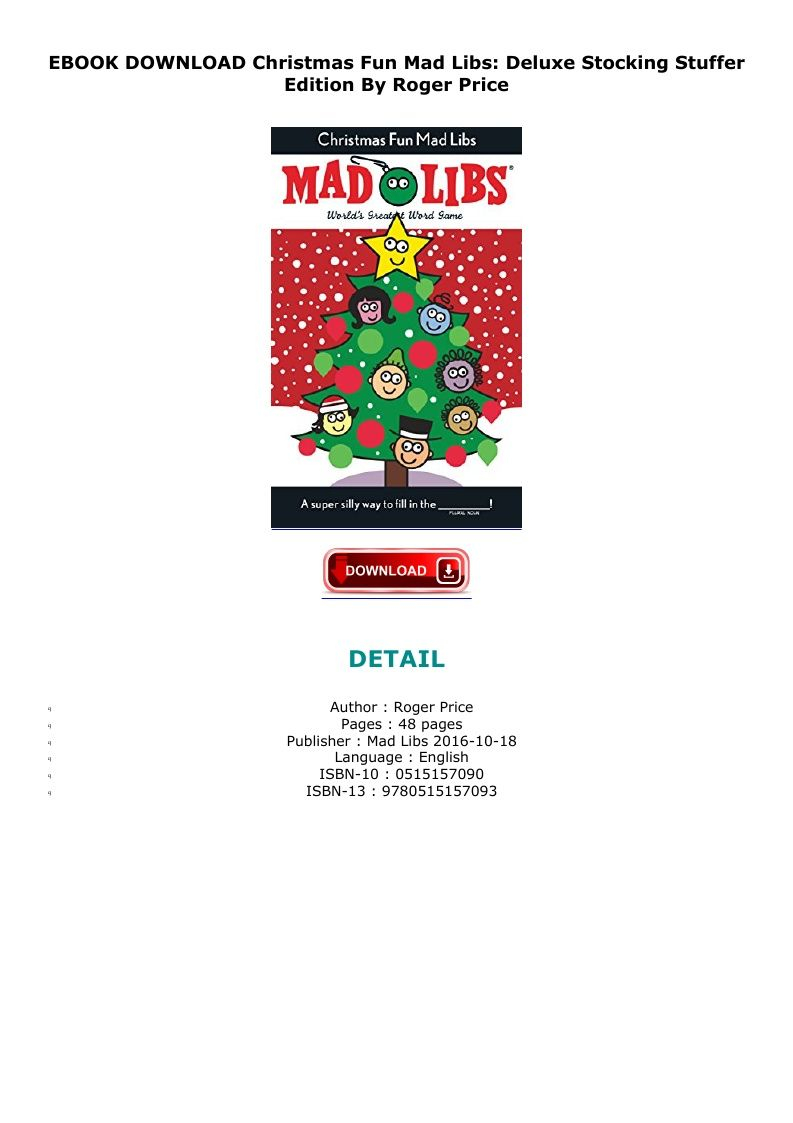 EBOOK DOWNLOAD Christmas Fun Mad Libs Deluxe Stocking Stuffer Edition