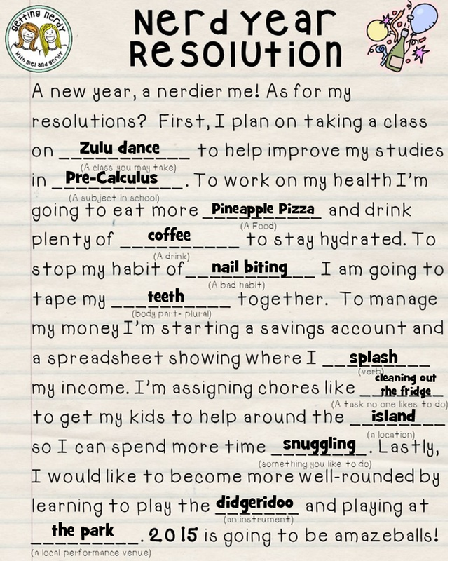 Happy Nerd Year Mad Libs