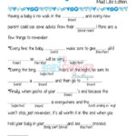 Mad Libs Baby Advice Card Baby Shower Game BLUE Fun Detailed Cute