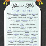 Mason Jar Funny Bridal Shower Mad Lib Game 5x7 Printable Wedding