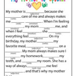 My Mother Is Special Printable Mad Lib Woo Jr Kids Activities
