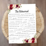 Printable Wedding Madlibs Game Funny Bridal Tea Party Madlib Activity