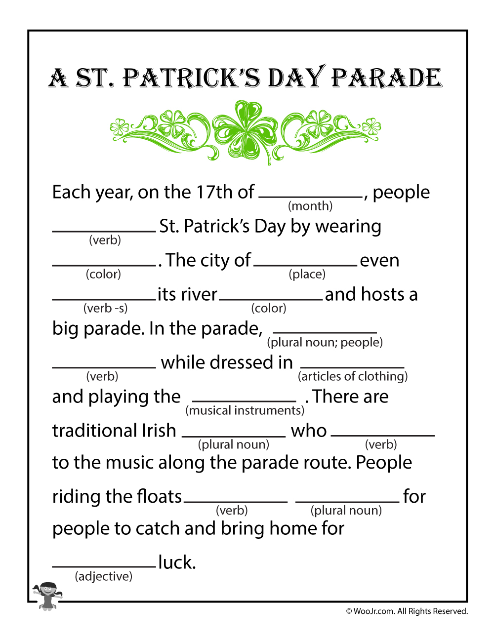 St Patrick s Day Mad Libs Printable 2022 Printablemadlibs St Patrick s Day Mad Libs Printable 2022 Printablemadlibs