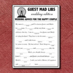 Wedding Guest Book Alternative Do It Yourself Guest Mad Libs Wedding
