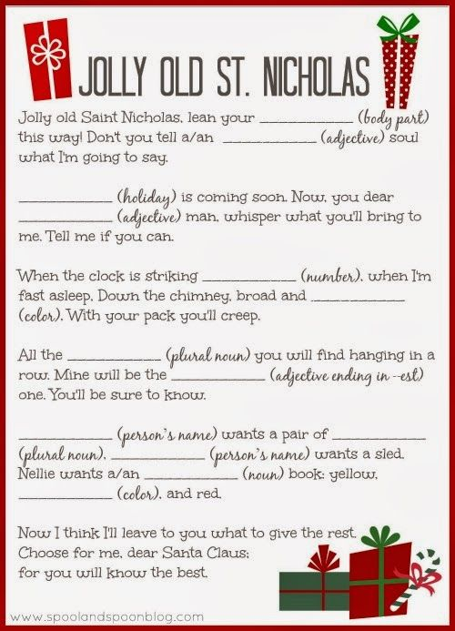 Free Christmas Carol Mad Lib Printables 24 7 Moms Christmas Games 