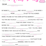 Free Printable Bridal Shower Mad Libs