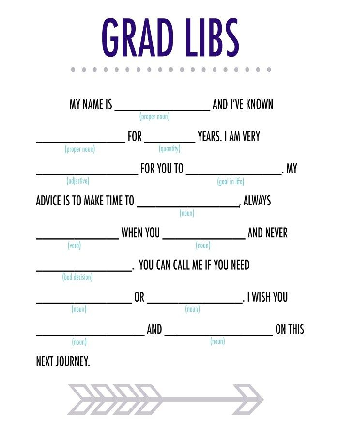 Graduation Fun Free Grad Libs Printable Bombshell Bling Graduation 