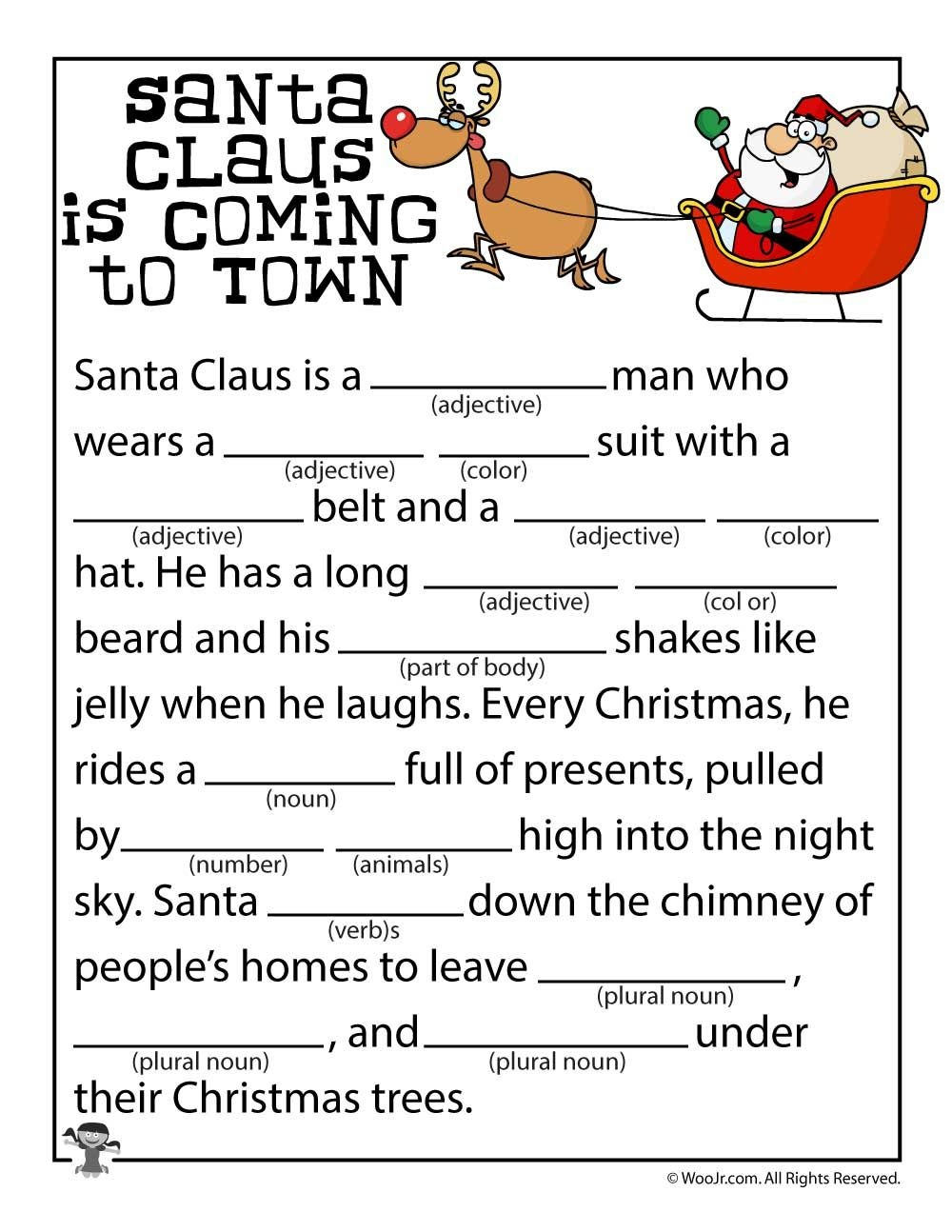 Mad Libs Free Printable