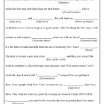 New Year s Resolutions Mad Libs Style New Year s Eve Activities