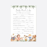 Nursery Rhymes Baby Shower Mad Libs Printable In 2022 Nursery Rhyme