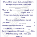 Printable Wedding Mad Lib A Fun Guest Book Alternative Etsy Wedding