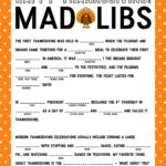 Thanksgiving Mad Libs Not Printable Printable Madlibs